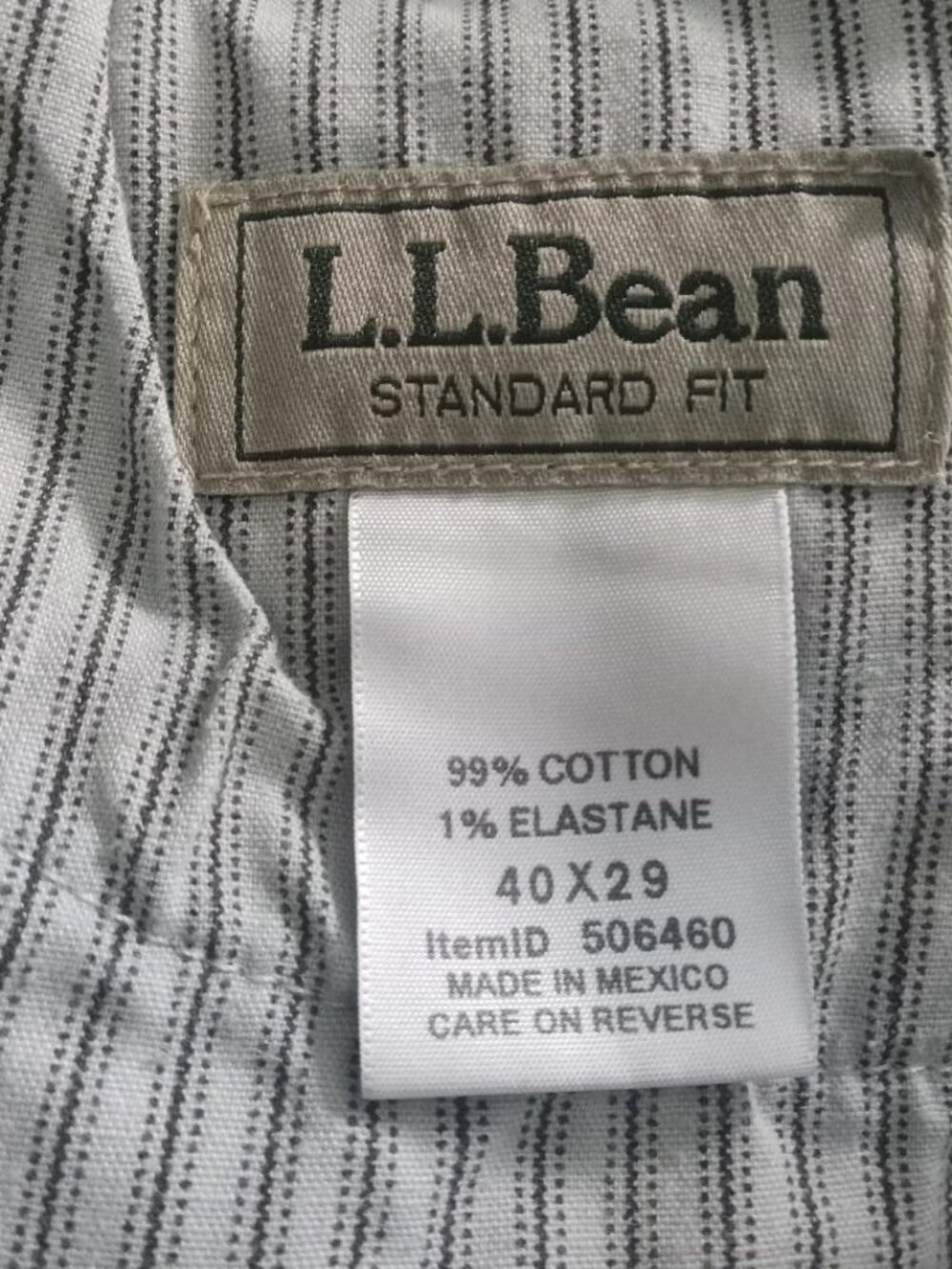 LL Bean denim jeans, contrasted stitching